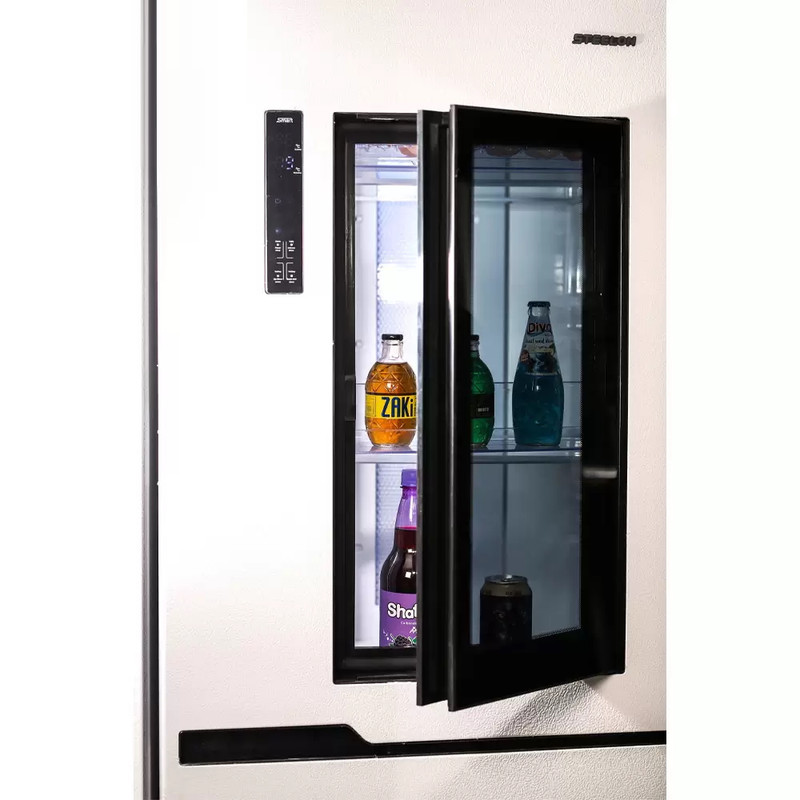 یخچال فریزر دوقلو 40 فوت استیلون مدل STORM PLUS، دارای اخطار باز ماندن درب و یخساز دستی، ارتفاع 200، پهنای 65 و عمق 65 سانتی‌ متر، میزان مصرف انرژی C، دارای 8 طبقه در یخچال و 8 طبقه در فریزر — تصویر ۴