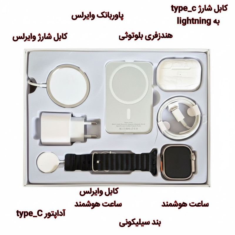 ساعت هوشمند 49 میلی متری ایکس 8 مدل uniue به همراه هدفون بلوتوثی — تصویر ۳
