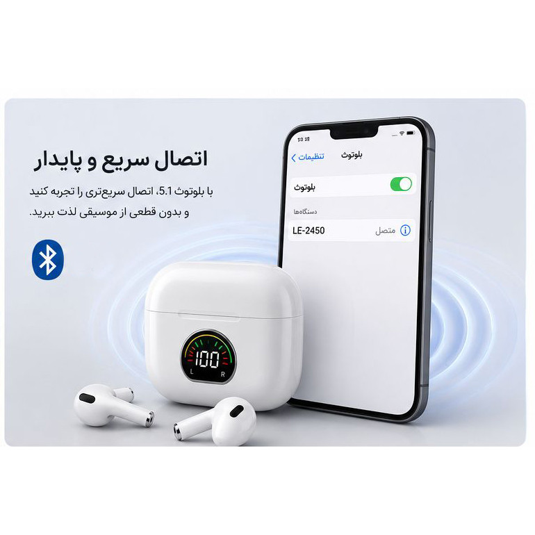 هدفون بلوتوثی مدل TWS 5.3 — تصویر ۴