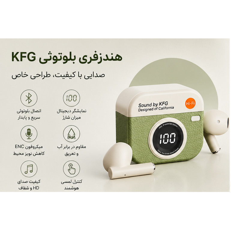هدفون بلوتوثی مدل TWS 86 — تصویر ۵