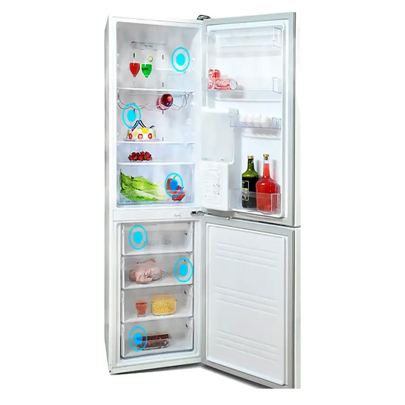 یخچال فریزر 24 فوت دوو مدل BMI-10GW با ارتفاع 196، پهنای 67 و عمق 68 سانتی متر، میزان مصرف انرژی A+، دارای ۱ کشو در یخچال و 4 کشو در فریزر، دارای سیستم نوفراست — تصویر ۴