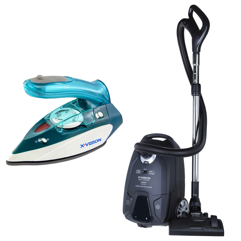 جاروبرقی 1600 وات ایکس ویژن مدل VC-5055 به همراه اتو مسافرتی 1000 وات ایکس ویژن مدل SW-602 — تصویر ۲