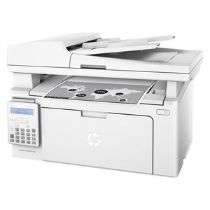 پرینتر اچ پی تک رنگ چهار کاره‌ با چاپ لیزری مدل LaserJet Pro MFP M130fn، سایز چاپ A4، دارای صفحه نمایش LCD