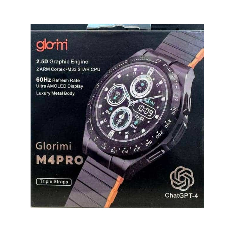 ساعت هوشمند 42 میلی متی گلوریمی مدل MOS FACTRE M4 PRO MODERN با بند سیلیکونی — تصویر ۴