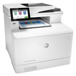 پرینتر اچ‌پی رنگی چهار کاره با چاپ لیزری مدل Color LaserJet Enterprise MFP M480f، سایز چاپ A4، قابلیت چاپ دو روی خودکار، دارای صفحه نمایش LCD