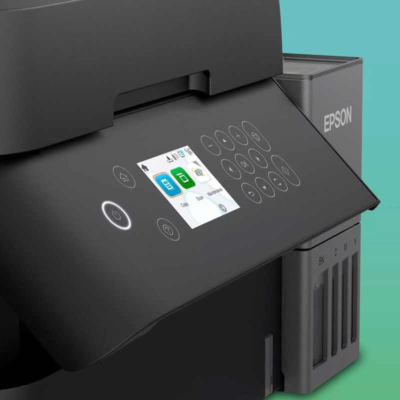 پرینتر جوهر افشان چندکاره رنگی اپسون مدل EcoTank L6370 با اتصال باسیم و بی‌سیم سایز چاپ A4 با قابلیت چاپ دو رو — تصویر ۴