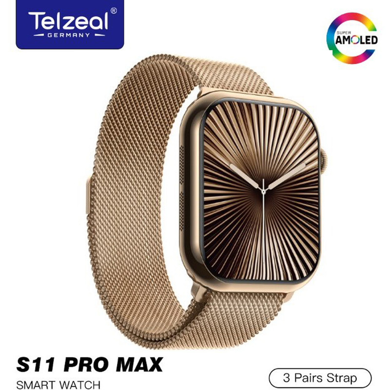 ساعت هوشمند 45 میلی‌متر تلزیل مدل S11 PRO MAX با بند سیلیکونی — تصویر ۲