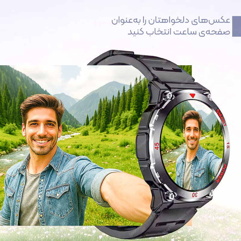 ساعت هوشمند 48 میلی متری مدل V900i PRO با بند سیلیکونی — تصویر ۴