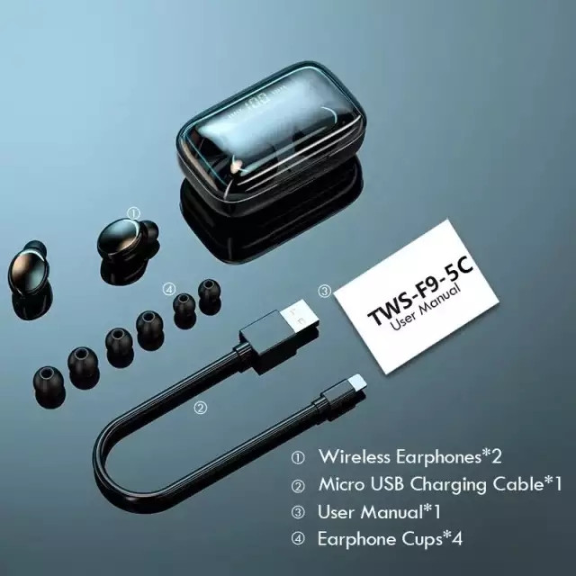 هدفون بلوتوثی مدل TWS_F9_V5.1 — تصویر ۳
