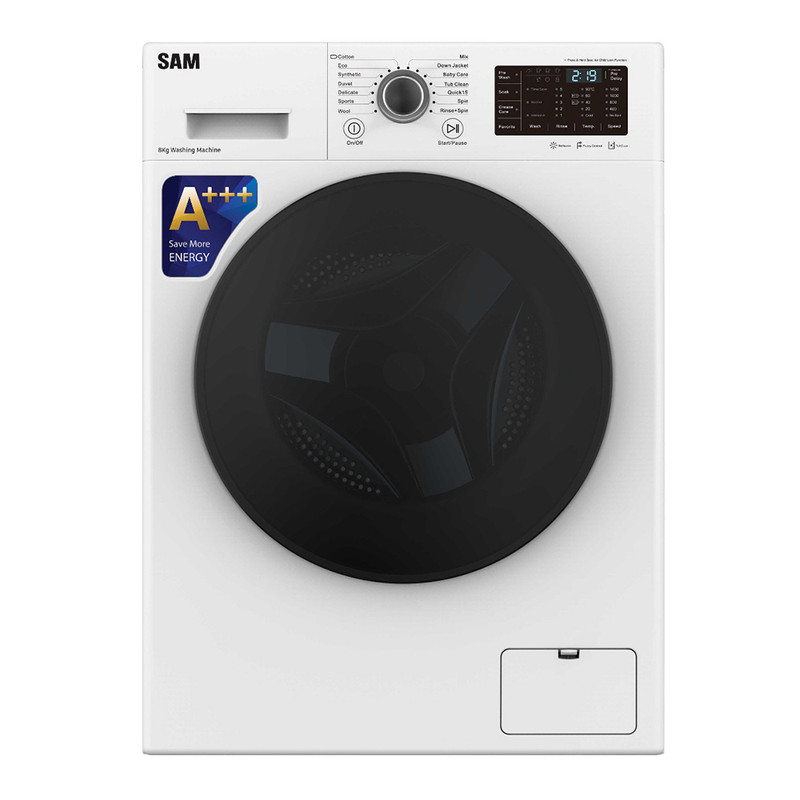 ماشین لباسشویی 8 کیلوگرم اتوماتیک سام مدل BL-Q1465W ظرفیت 8 کیلوگرم — تصویر ۳