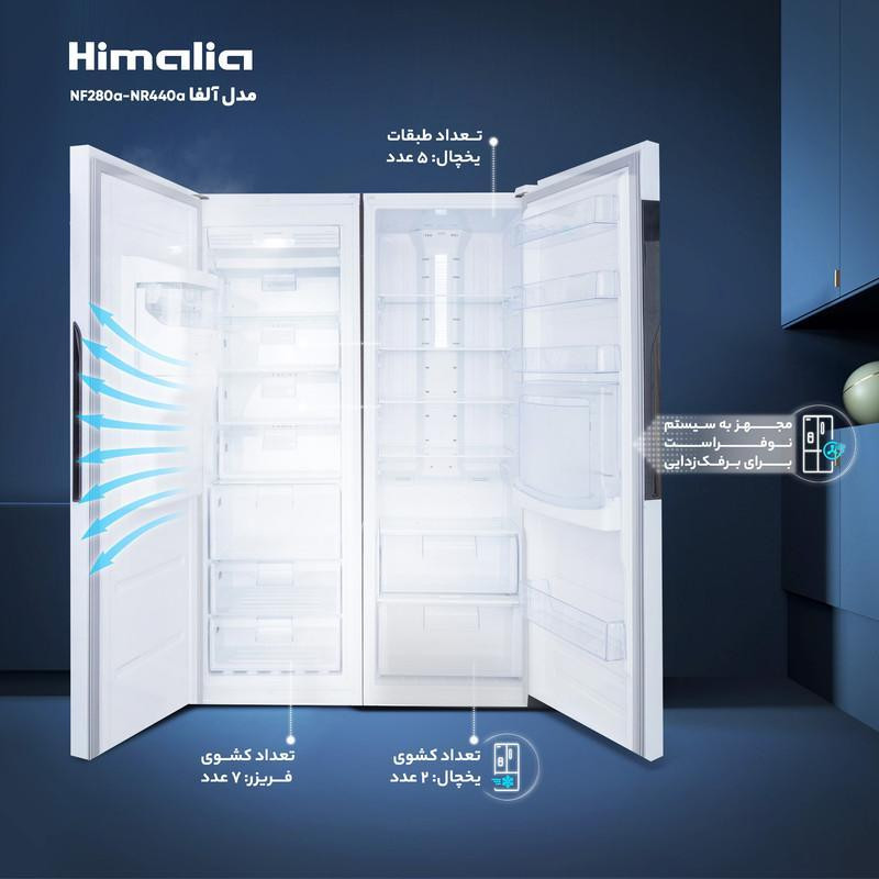 یخچال و فریزر دوقلو 28 فوت هیمالیا مدل آلفا NF280a-NR440a — تصویر ۲