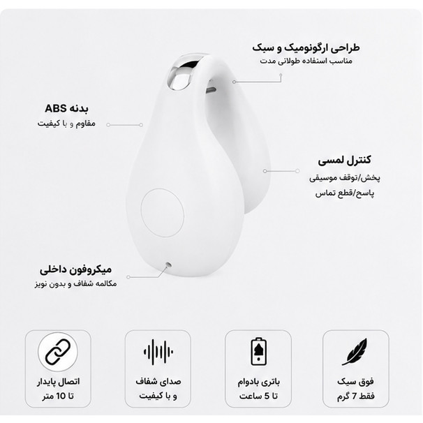 هدفون بلوتوثی مدل TWS 06 — تصویر ۵