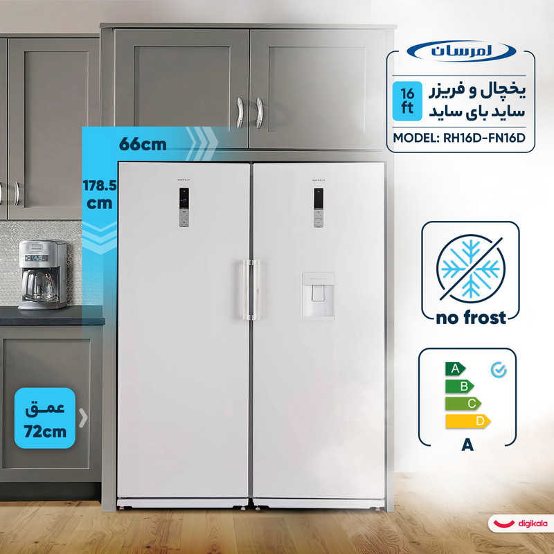 یخچال و فریزر دوقلو 16 فوت امرسان مدل RH16D-FN16D — تصویر ۵