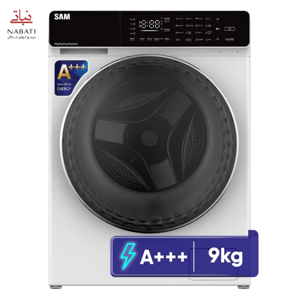 ماشین لباسشویی 9 کیلوگرم اتوماتیک سام مدل DD-P1485/W — تصویر ۷