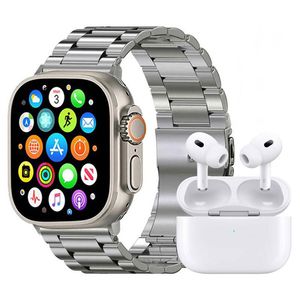 ساعت هوشمند ورنا مدل W49 Ultra with 7 bands and airpod pro دارای قابلیت های کنترل موسیقی (Music Player)، قابلیت مکالمه از طریق بلوتوث، پشتیبانی از زبان فارسی در منو و سیستم‌عامل، قابلیت تغییر طرح ساعت