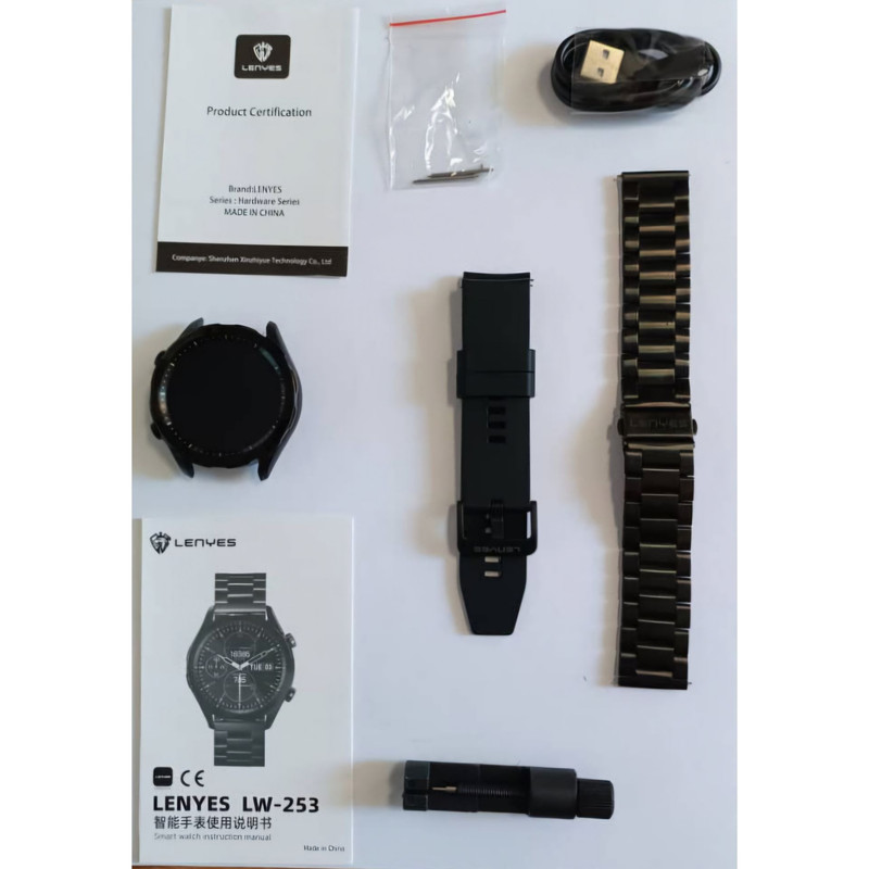 ساعت هوشمند 1.85 اینچی لنیز مدل LW-253 با بند استیل — تصویر ۵