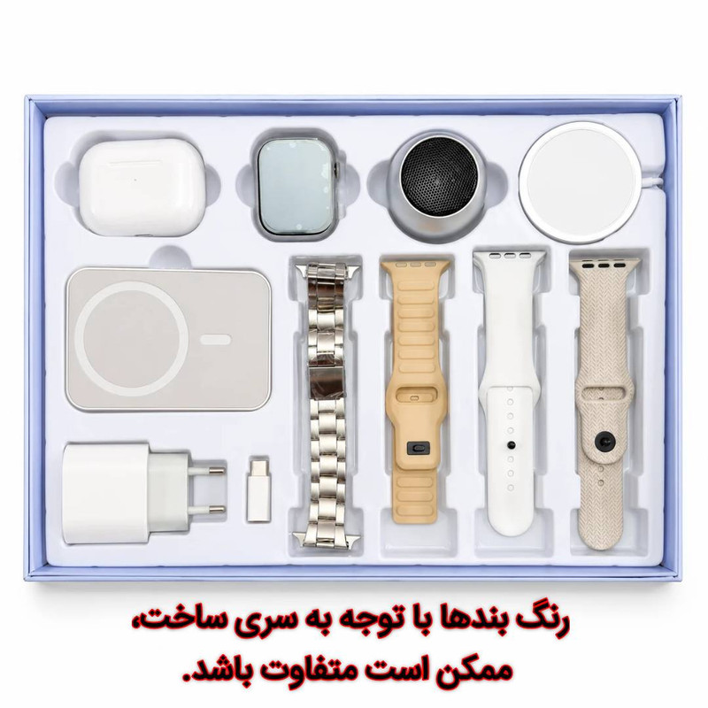 ساعت هوشمند ۴۹ میلی متری اکپو مدل D18 با بند سیلیکونی به همراه هدفون بلوتوثی — تصویر ۳