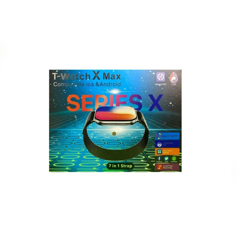 ساعت هوشمند 49 میلی متری مدل T WATCH X MAX با بند سیلیکونی — تصویر ۲