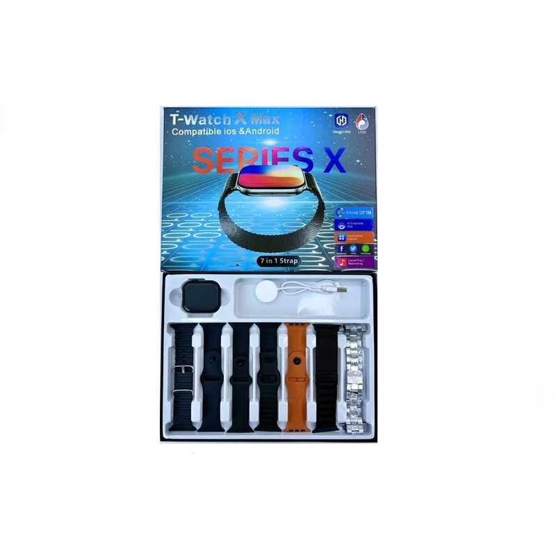 ساعت هوشمند 49 میلی متری مدل T WATCH X MAX با بند سیلیکونی — تصویر ۳