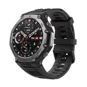 ساعت هوشمند امیزفیت مدل KDY TREX LOPENAL WATCH 3 دارای قابلیت های صفحه نمایش رنگی، صفحه نمایش لمسی، پشتیبانی از زبان فارسی در منو و سیستم‌عامل، قابلیت تغییر طرح ساعت یا تم بند سیلیکون
