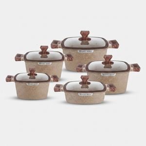 سرویس قابلمه و تابه گرانیتی 10 پارچه بازرگانی زیو مدل ZCS-8300/5S32 JUMBO SERIES