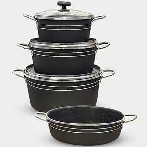 سرویس قابلمه و تابه گرانیتی 7 پارچه مدل Geranita