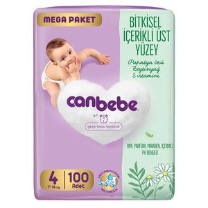 پوشک بچه جان به به مدل مگا پک سایز 4 بسته 100 عددی