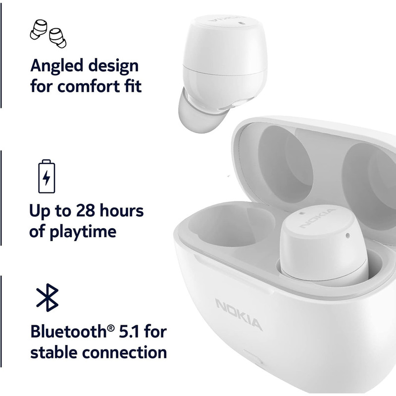 هدفون بلوتوثی نوکیا مدل TWS-521 WH — تصویر ۵