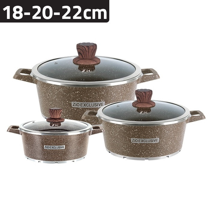 سرویس قابلمه شش پارچه زیو مدل Z-8400-22 — تصویر ۴