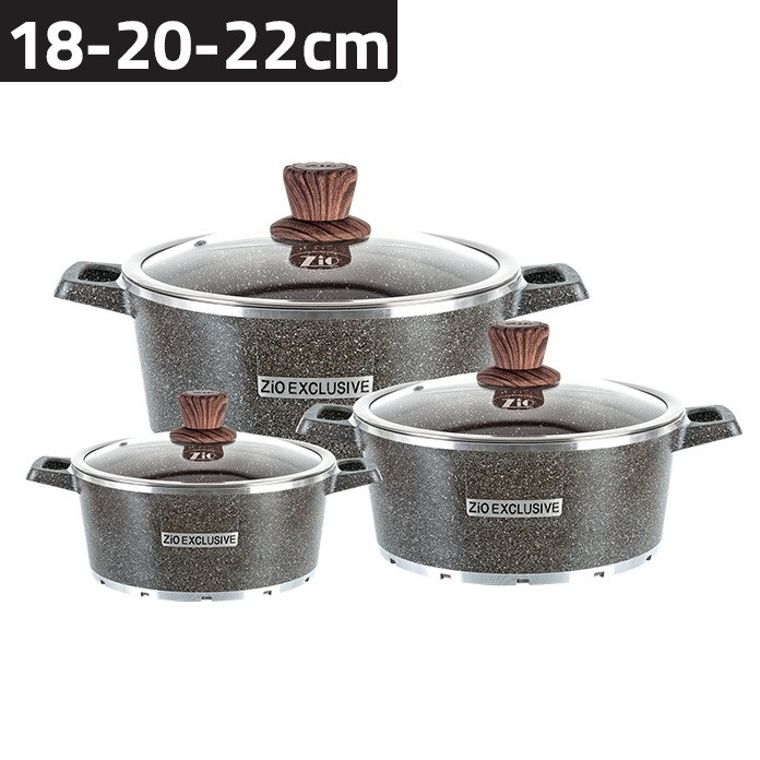 سرویس قابلمه شش پارچه زیو مدل Z-8400-22 — تصویر ۵