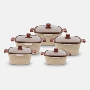 سرویس قابلمه و تابه گرانیتی 10 پارچه زیو مدل ZCS-8560