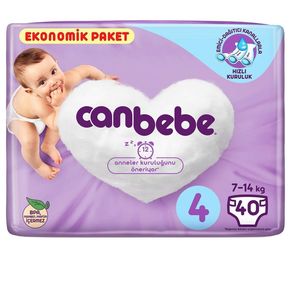 پوشک بچه جان به به مدل beb41e سایز 4 بسته 40 عددی