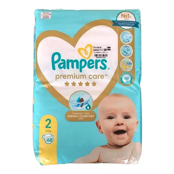 پوشک بچه پمپرز مدل premium care سایز ۲ بسته ۶۸ عددی — تصویر ۲
