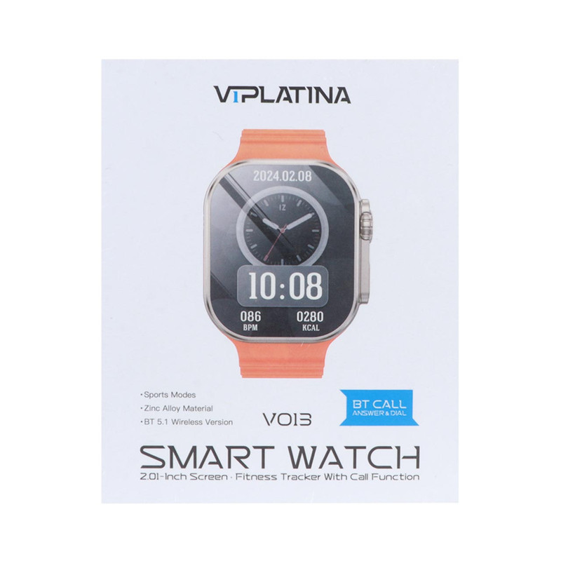 ساعت هوشمند 2.01 اینچ مدل VIPLATINA VO13 با بند سیلیکونی — تصویر ۵