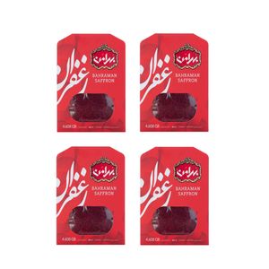 زعفران سرگل بهرامن ۱ مثقال - ۴.۶۰۸ گرم مجموعه چهار عددی