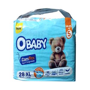 پوشک بچه او بیبی مدل COMFLEX سایز 5 بسته 28 عددی