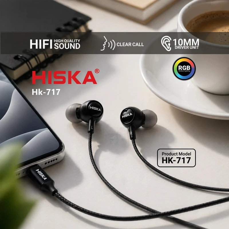 هندزفری هیسکا مدل HK-717 RGB — تصویر ۲