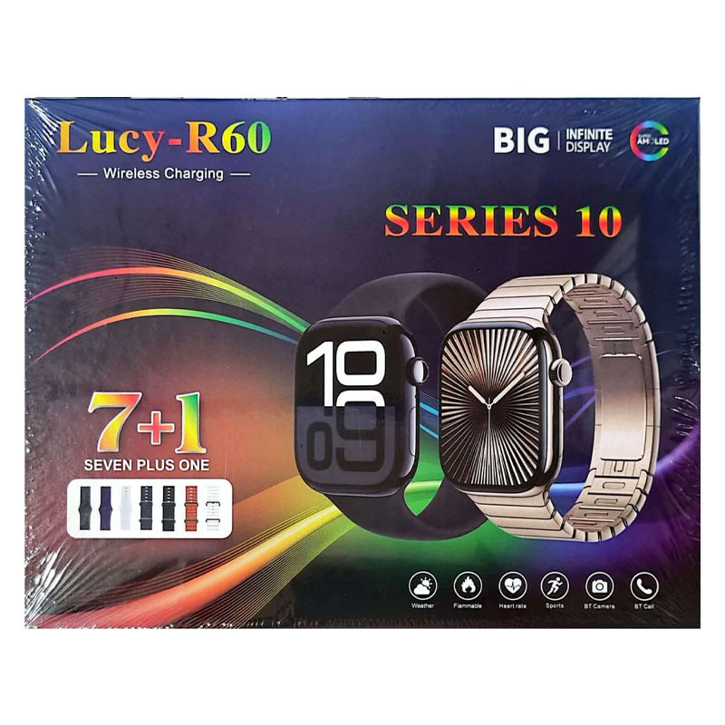 ساعت هوشمند 49 میلی متری لوسی مدل R60 بند سیلیکونی — تصویر ۲