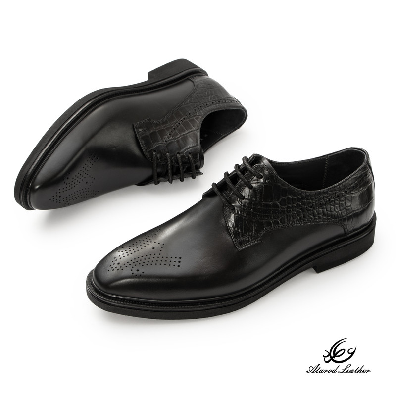 کفش رسمی مردانه چرم عطارد مدل چرم طبیعی کد SH379 — تصویر ۵