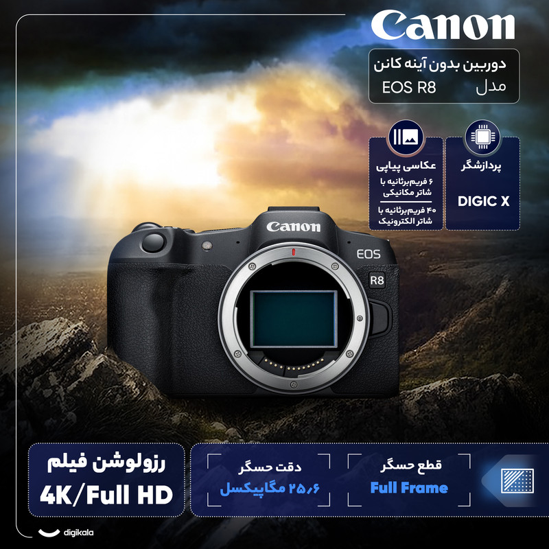 دوربین دیجیتال بدون آینه کانن مدل EOS R8 — تصویر ۲