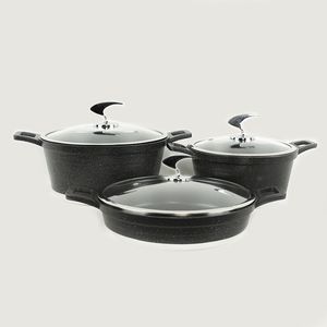 سرویس قابلمه و تابه گرانیتی 6 پارچه نیولایف مدل AFRA-6306