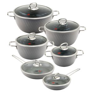 سرویس قابلمه و تابه گرانیت 12 پارچه ام جی اس مدل فورج کد FR04S