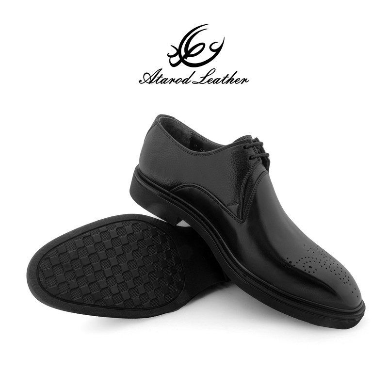 کفش مردانه چرم عطارد مدل چرم طبیعی کد SH301 — تصویر ۴