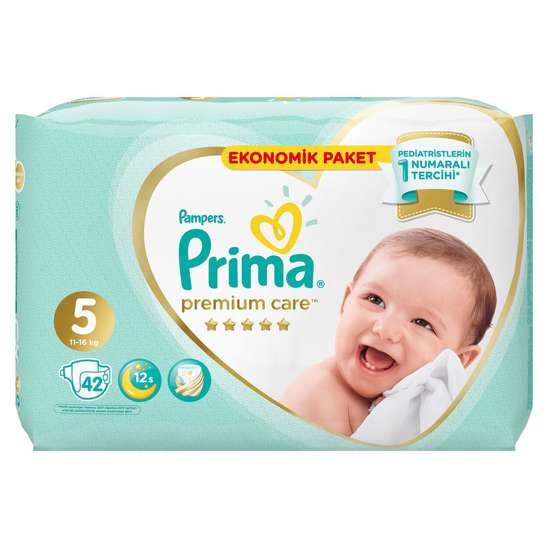 پوشک پریما مدل Sh896 سایز 5 بسته 42 عددی — تصویر ۲