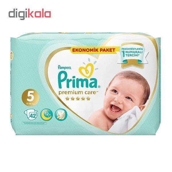 پوشک پریما مدل Sh896 سایز 5 بسته 42 عددی — تصویر ۳