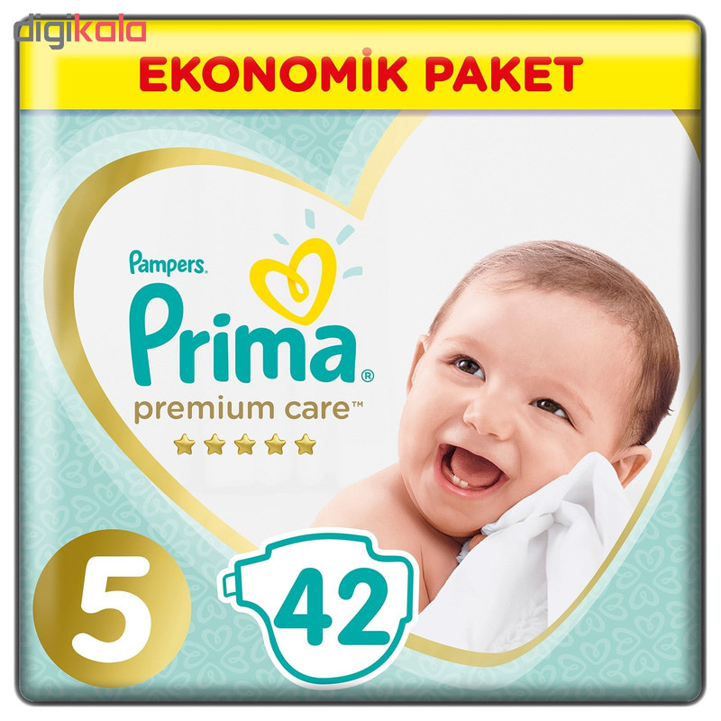 پوشک پریما مدل Sh896 سایز 5 بسته 42 عددی — تصویر ۴