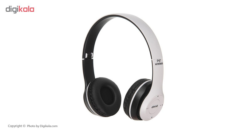 هدفون بلوتوثی مدل P47 بدون قابلیت نویز کنسلینگ، درگاه شارژ Micro USB، دارای شیار کارت حافظه — تصویر ۴