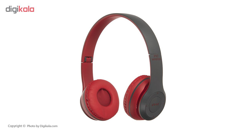 هدفون بلوتوثی مدل P47 بدون قابلیت نویز کنسلینگ، درگاه شارژ Micro USB، دارای شیار کارت حافظه — تصویر ۵