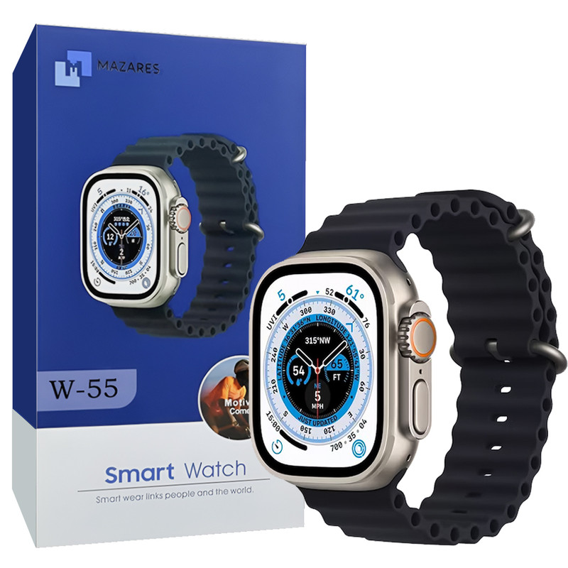 ساعت هوشمند مازارس مدل W55 سایز 49mm به همراه بند اضافه — تصویر ۲