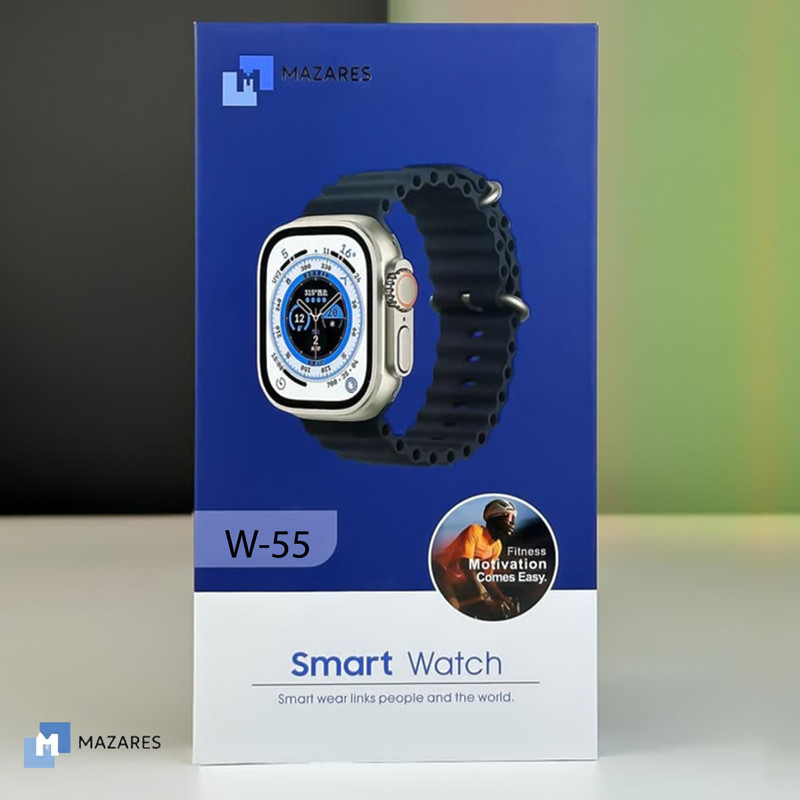 ساعت هوشمند مازارس مدل W55 سایز 49mm به همراه بند اضافه — تصویر ۳